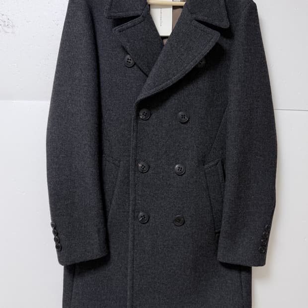 커스텀멜로우 더블 울코트 그레이 100 / 2회착용