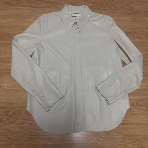 나누쉬카 nanushka 비건 레더 셔츠 m