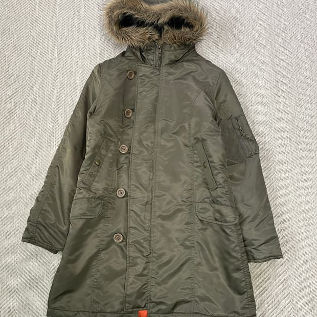 빈티지 퍼트리밍 밀리터리 파카