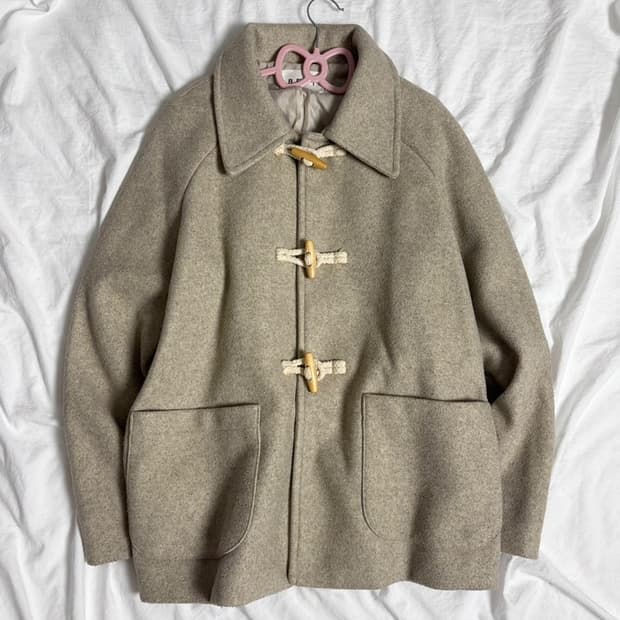 빈티지 베이지 떡볶이 코트