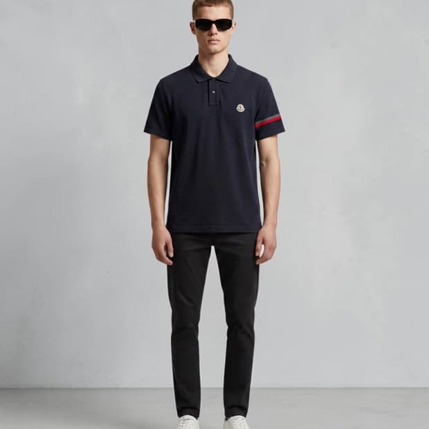 L/ 몽클레어 삼선트리밍 와펜패치 폴로 반팔