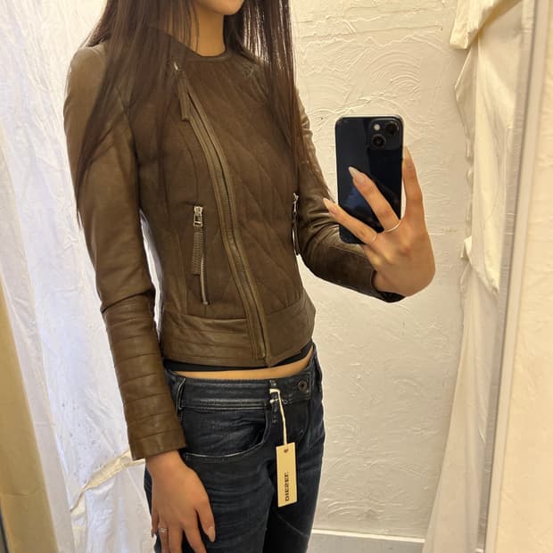 Jill by jill stuart 믹스 레더자켓