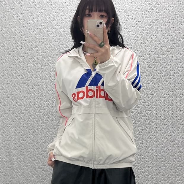 아디다스 올드스쿨 레트로 빈티지 00s 바람막이 자켓 100 C11151
