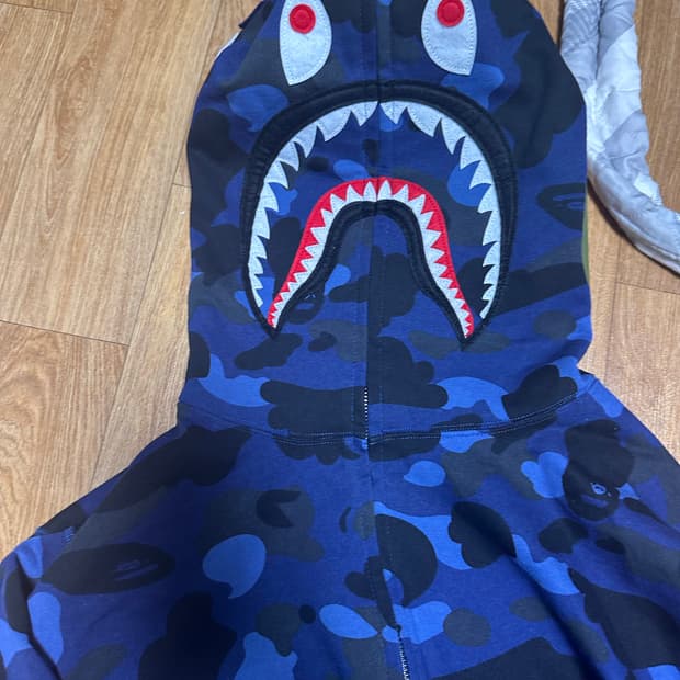 베이프 샤크후드 블루 2xl