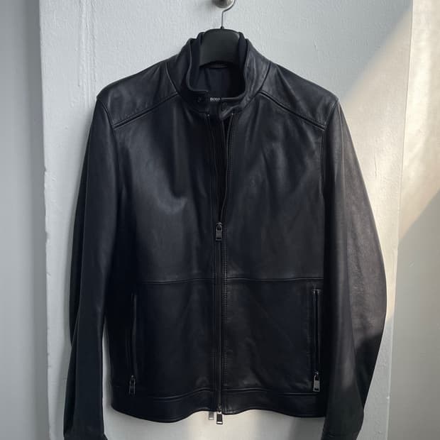 휴고 보스 레더 자켓