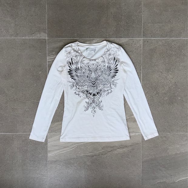 Buckaroo white oriental punk wing slim t
