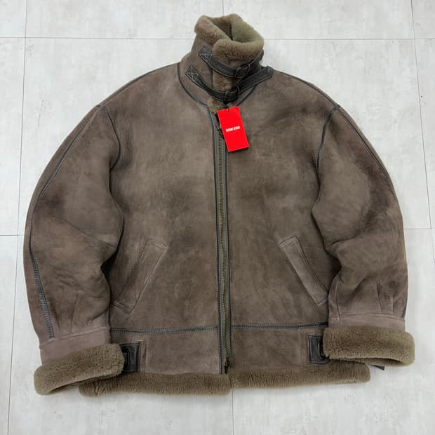 브라운 스웨이드 가죽 무스탕 #80