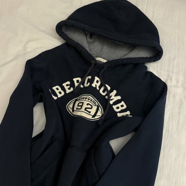 아베크롬비 네이비 후드티 S