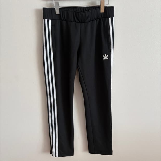 아디다스  여성 삼선 트레이닝 바지 블랙 95