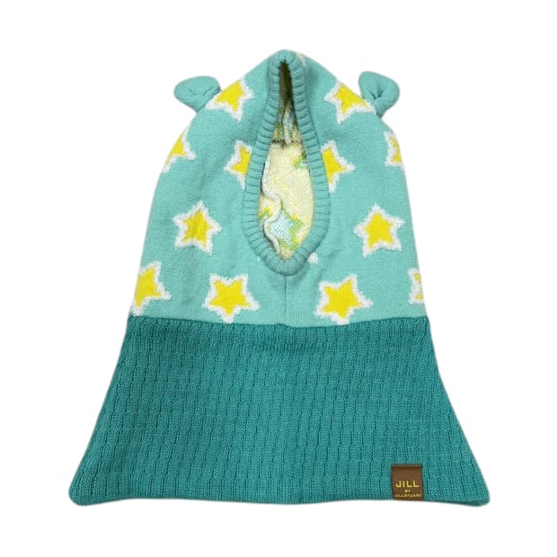 질바이질스튜어트 Y2K 별 스타 패턴 니트 바라클라바 모자