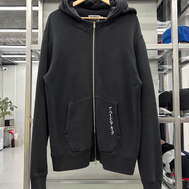 베이프 00s 닌자 마스크 풀집업 스웻 후디 블랙