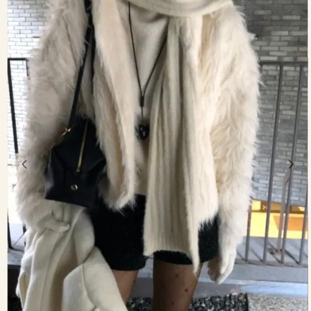 714center 예티 퍼 가디건 자켓