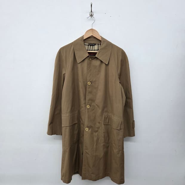 맥그리거 브라운 롱 트렌치코트 남 L