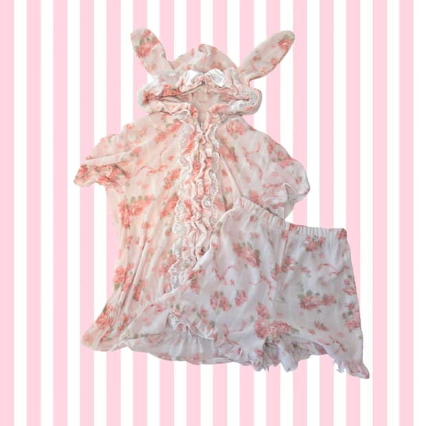 Sugar doll 슈가돌 히메카지 갸루 플로럴 우사미미 룸웨어