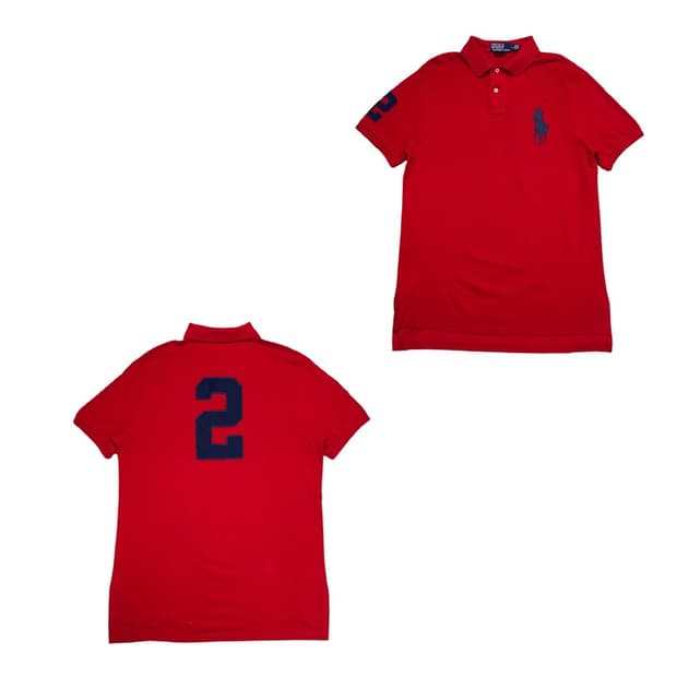 POLO RALPH LAUREN 빅포니 레이싱 pk 반팔티 레드  L