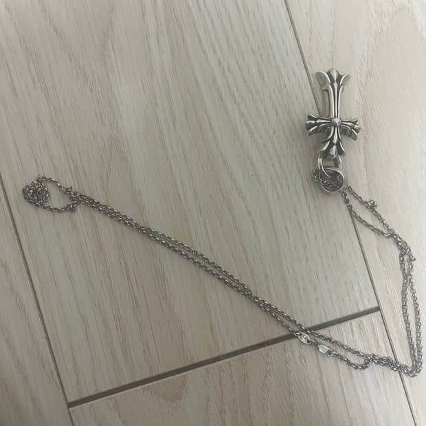 크롬하츠 더블 크로스 위드 베일+ 볼체인 90인치