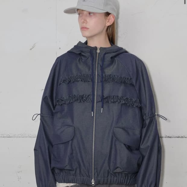 타입서비스 점퍼 Ruffled Hoodie Jumper 새상품