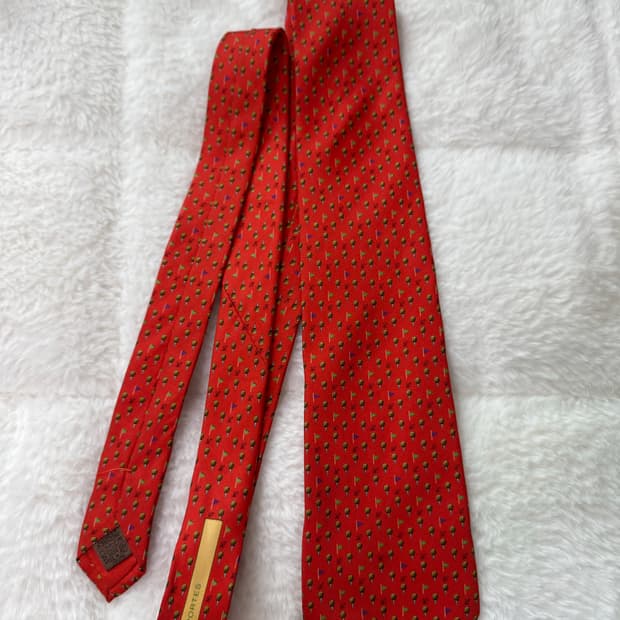 남성 명품 로에베 실크 넥타이