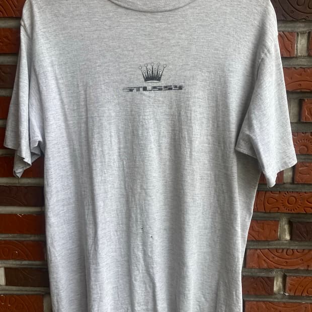 80s stussy crown tshirt