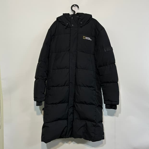 내셔널지오그래픽 남성 구스다운 롱패딩 100 블랙