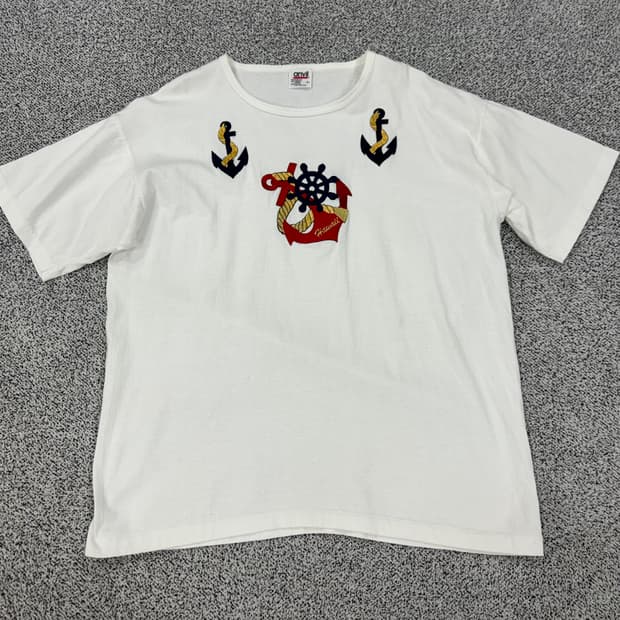 90s USA 닺자수 티셔츠