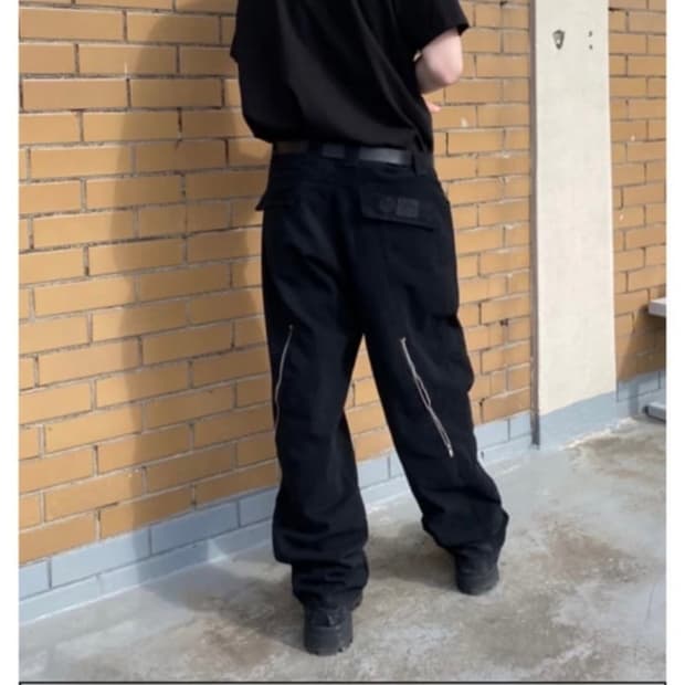 플라스틱프로덕트 MPa WAVE ZIPPER PANTS (BLACK)
