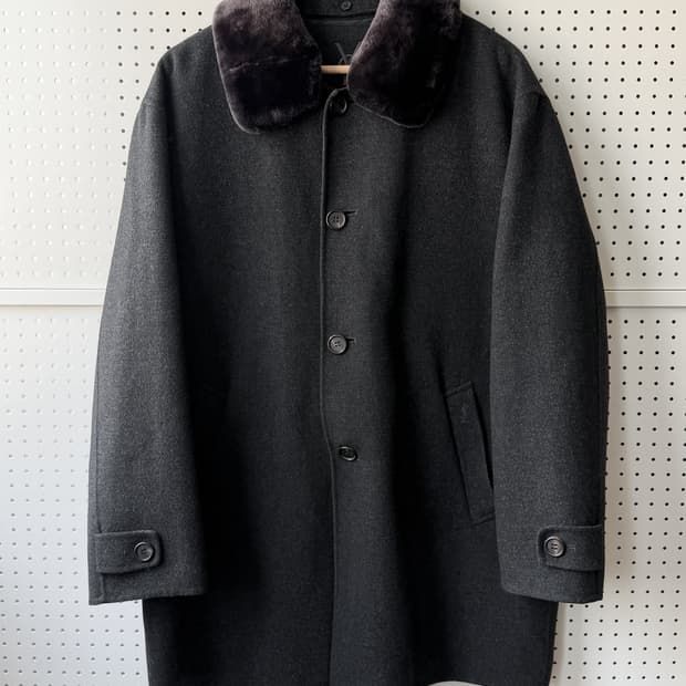 입생로랑 90s YSL 로고 울 코트