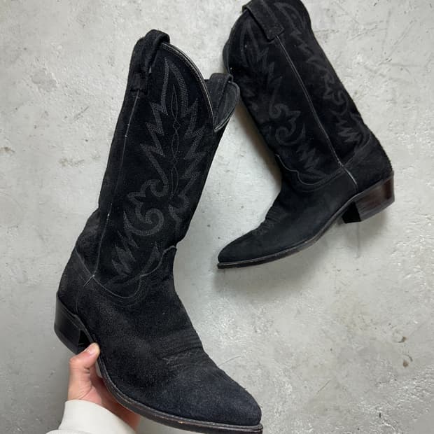 댄포스트 스웨이드 카우보이 웨스턴 부츠