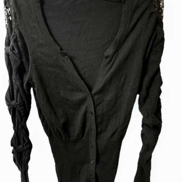 오네갸루 가디건 리본 시스루 레이스 나나 비비안웨스트우드깔 대장템