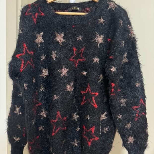 에고이스트 블랙별 니트