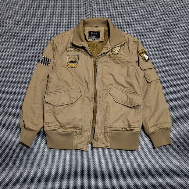 H.T.NIAO 밀리터리 페치 항공 자켓 봄버 (2XL/100-105)