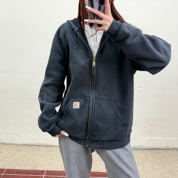 칼하트 레인티펜더 후드집업