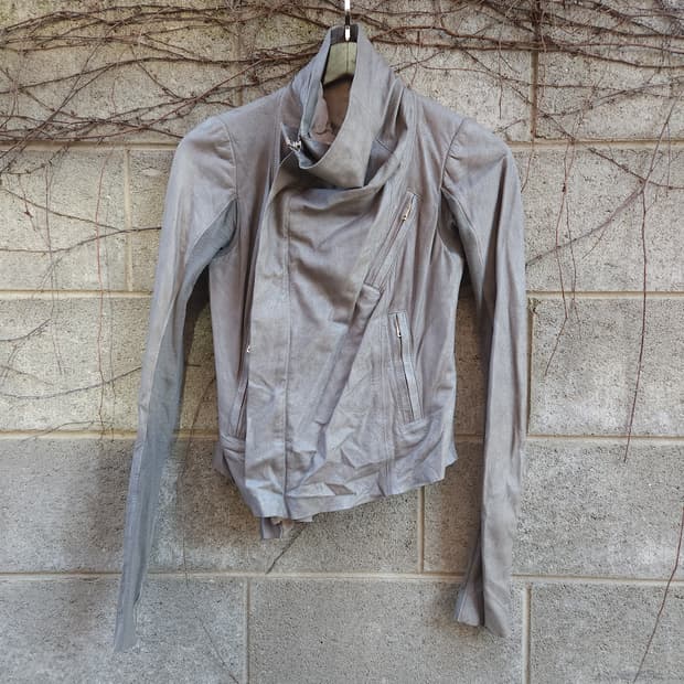 [38] 2010ss 릭오웬스 하이넥 레더 자켓