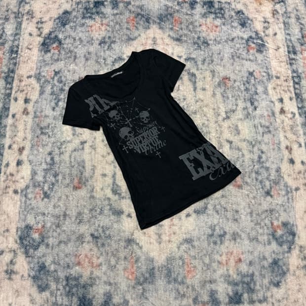 Ghost of harlem spider web punk top