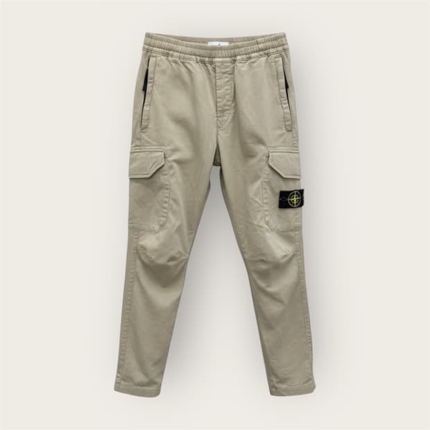.80/ 스톤아일랜드 와펜패치 캔버스 카고팬츠