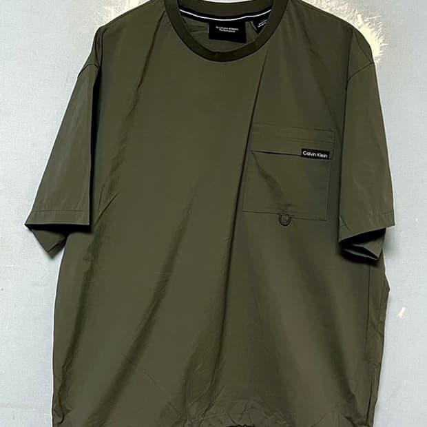 캘빈클라인 퍼포먼스 우븐 남자 반팔티 피스테 새상품 L 100-105