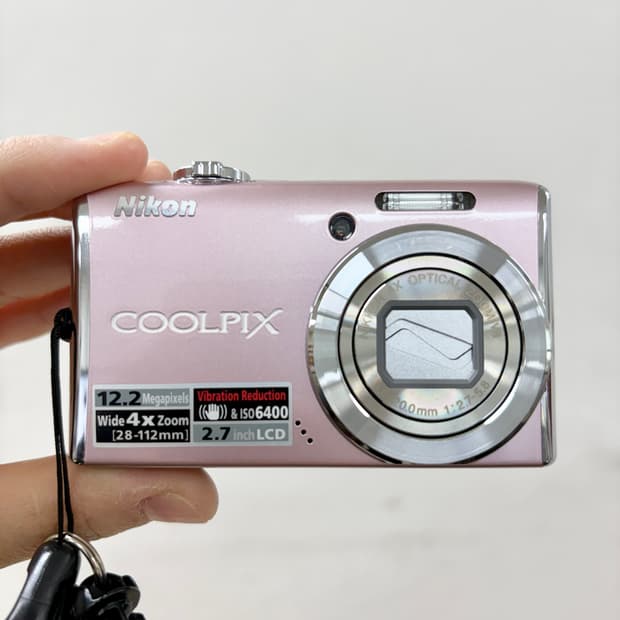 니콘 쿨픽스 s620 디지털카메라 베이비핑크색 파우치케이스 포함