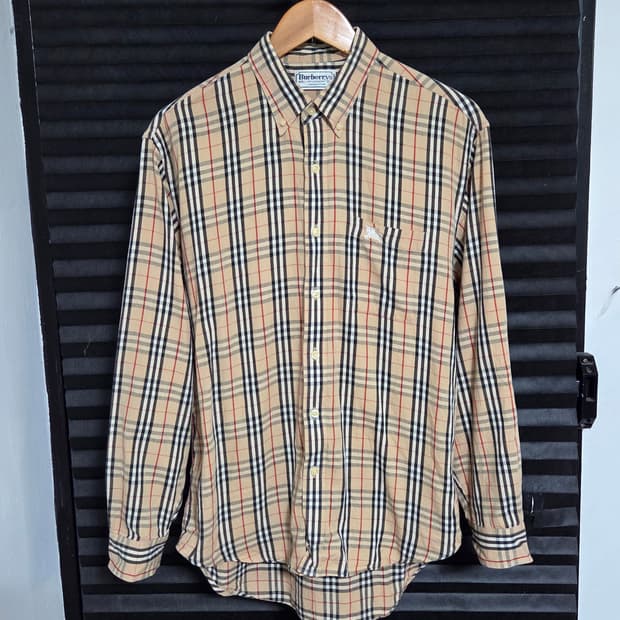 (정품) [버버리] 90s 빈티지 노바체크 코튼 셔츠 | 00150