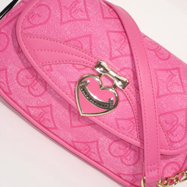 쥬시 꾸뛰르 하트포션 플립 숄더백 핫핑크