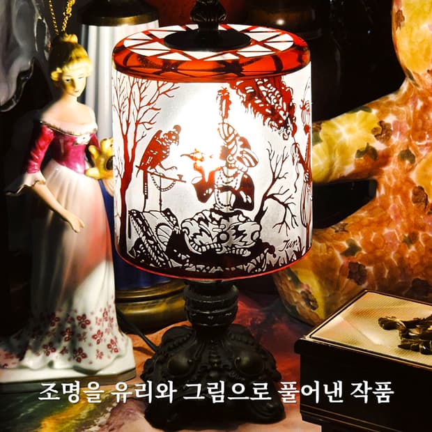 00s 일본 스즈키 준코 앤틱 루비 레이스 조명