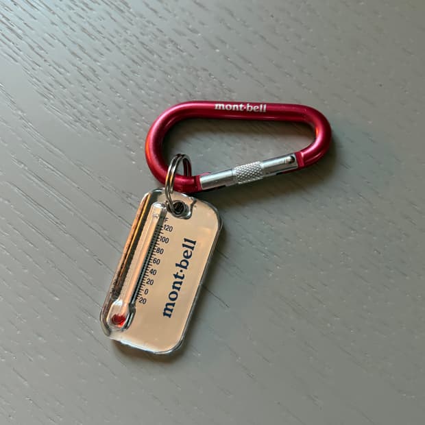 몽벨 미러 온도계 키링 + 카라비너