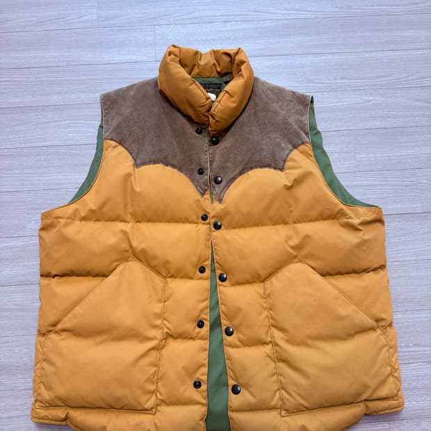 rrl 더블알엘 퀄팅 다운 베스트 옐로우 xl