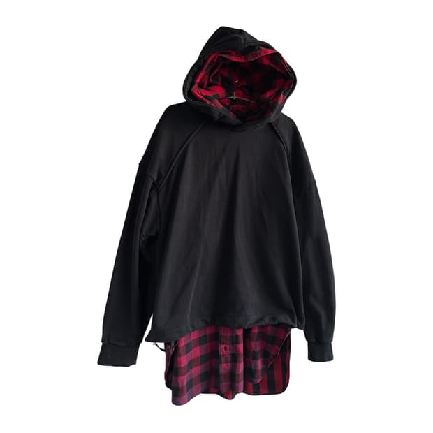 19FW Shirt Layered Hoodie
