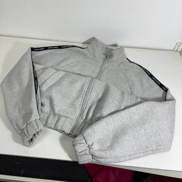 M 젝시믹스 그레이 면 트랙탑 집업