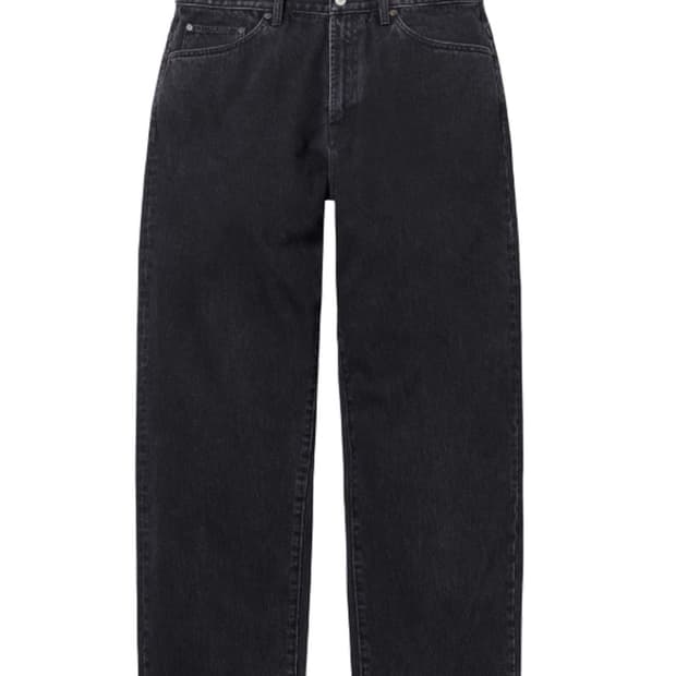 슈프림 배기 진 블랙 25fw