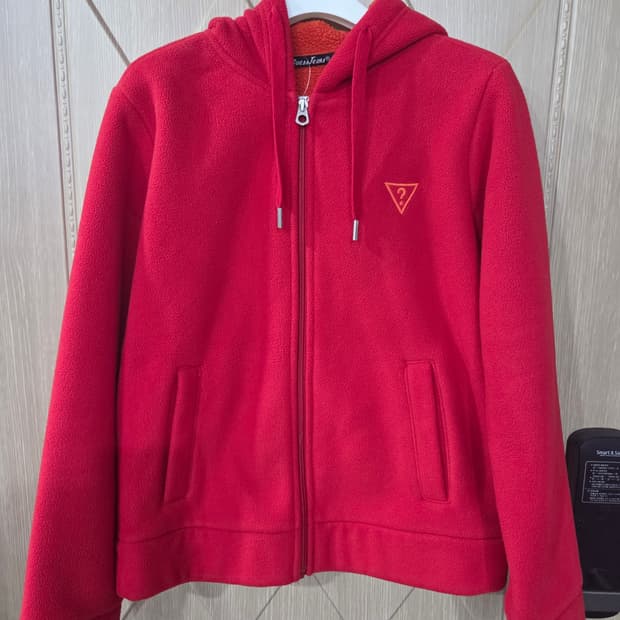 게스 후리스 후드집업