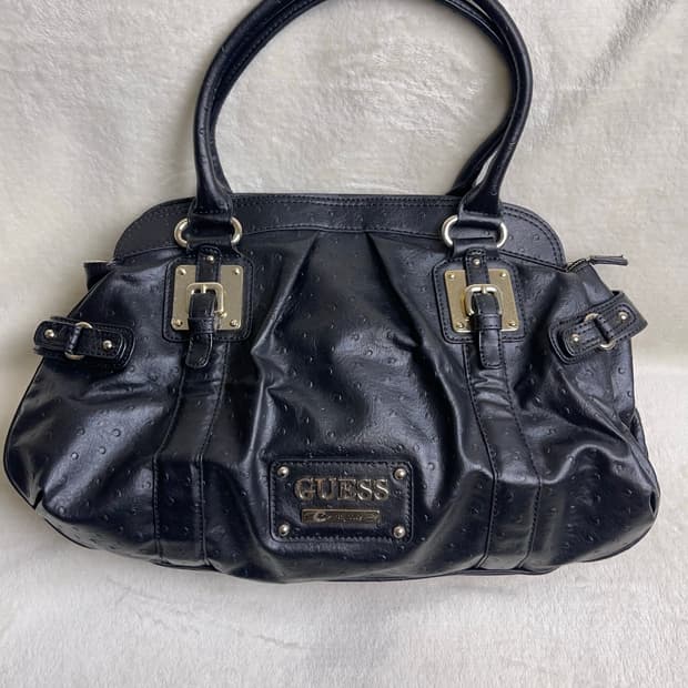 게스 가죽 핸드백