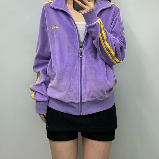 널디 사이드라인 벨루어 벨벳 져지