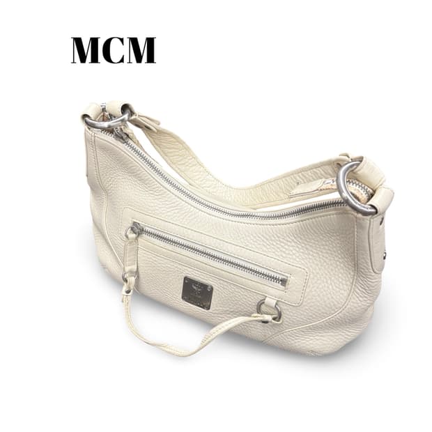 MCM크림레더호보백