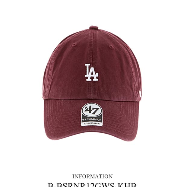 47 Brand LA 다저스 클린업 볼캡 (버건디)